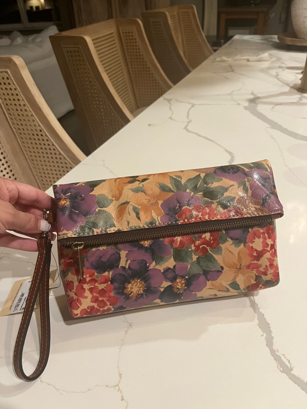 Brand New- Floral Fold-Over Wristlet Clutch - Multicolor - Patricia Nash